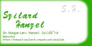 szilard hanzel business card